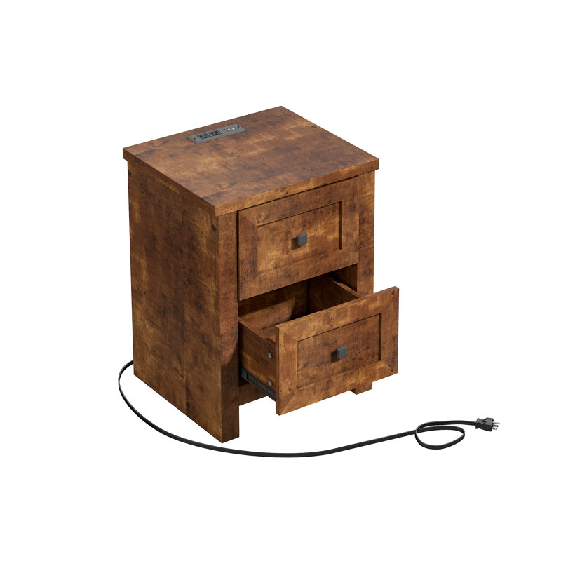 Arlina Nightstand, Rustic Brown