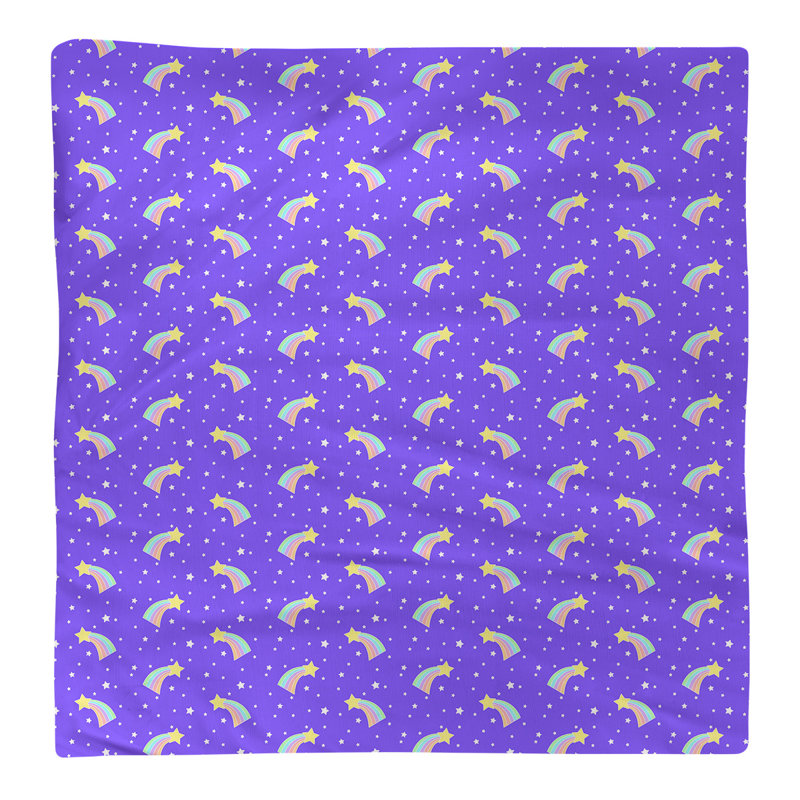 Serviette de coton à motif filante stars, Mauve, H 0,1 po x l 22 po x P 22 po, Sergé de coton