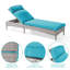 Chaise longue d'extérieur en osier avec coussin Eban-817411850
