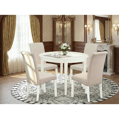 Amya Solid Wood Rubberwood Dining Set