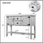 Console de 46 po en bois massif avec 2 tiroirs, armoires et tablette inférieure, armoire de rangement pour salle à manger de style rétro-1136796765-1136796754-1136796764