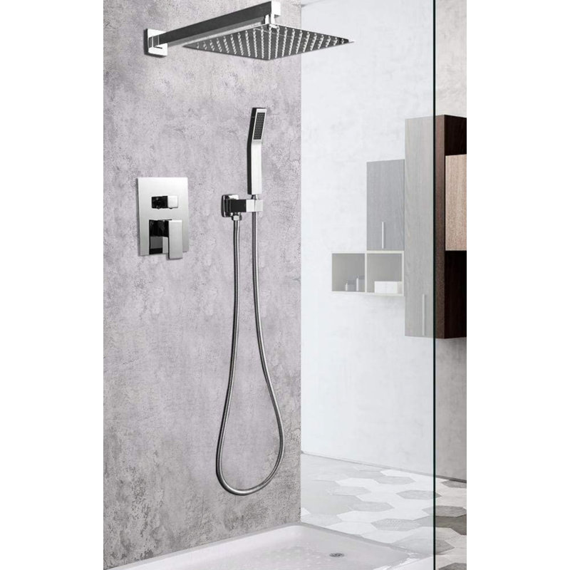 Système de douche complet avec valve brute, Chrome