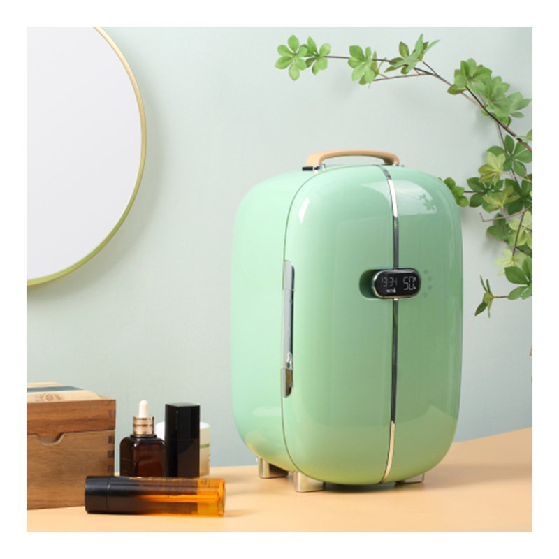 Portable Skincare Fridge with LED Display, 12L Mini Fridge for Beauty, Makeup and Cosmetics, Small Refrigerator Cooler for Bedroom, Home Office, Desktop