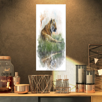 «Relaxing Tiger» - reproduction d'art