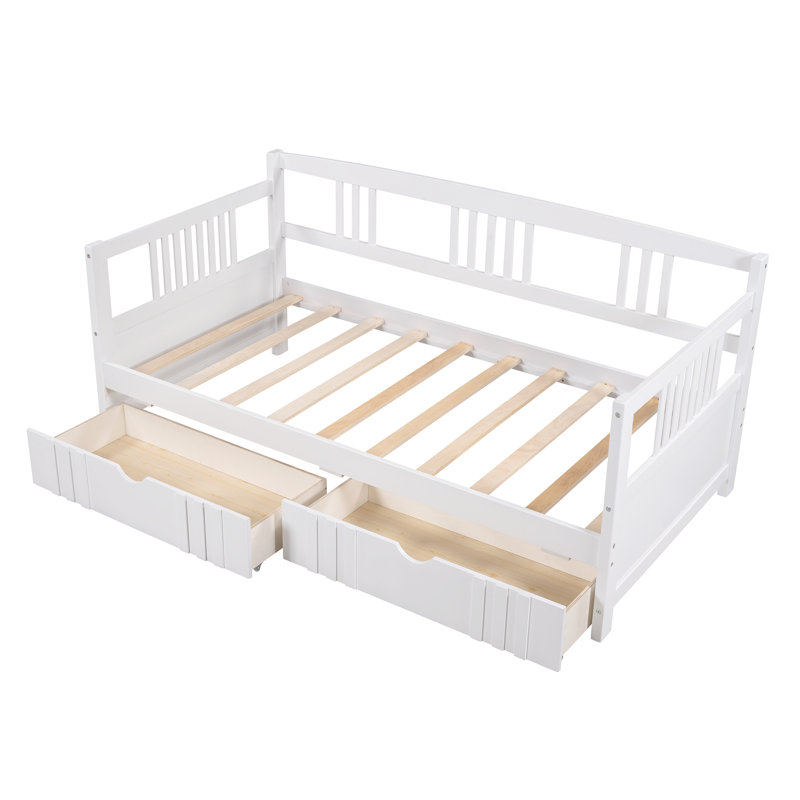 Belvia Daybed, Twin, White, 2 Drawers