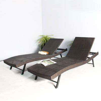 Ragena Outdoor Wicker Chaise Lounge