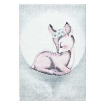 Peck Flatweave Pink/Grey Rug