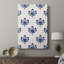 Indigo Bloom Pattern I -Custom Wrapped Gallery Cavas