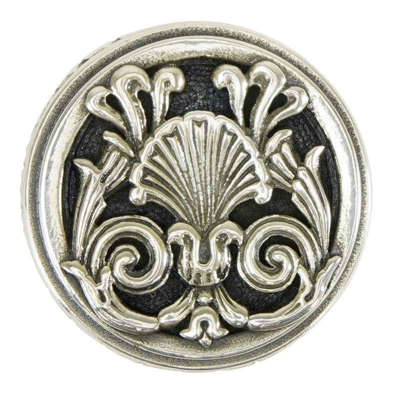 HAMILTON KNOB; BURNISHED FINISH, Silver