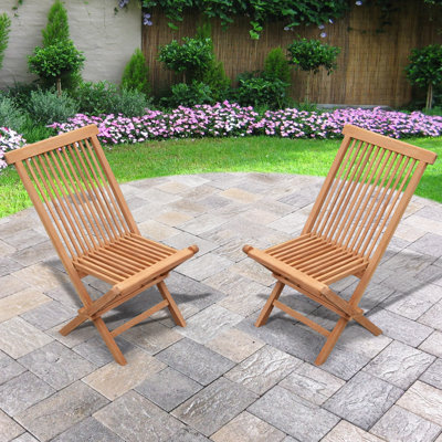 Chaise de patio pliante teck Sadie