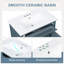 Meuble-lavabo 30 po avec lavabo, meuble-lavabo avec un tiroir rabattable et deux tiroirs, tablette réglable, bois massif et panneau de fibres à densité moyenne, bleu gris-129460154