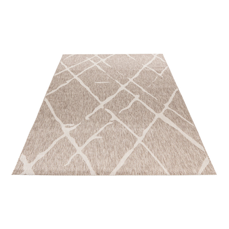 Tallinn Geometric Area Rug, Rectangle 160 x 230cm, Taupe