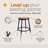 Felix Height Adjustable Steel Stool, Assembly Ready-99376953-99376952