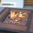 Wetumka Square Magnesium Oxide Propane Smokeless Fire Pit