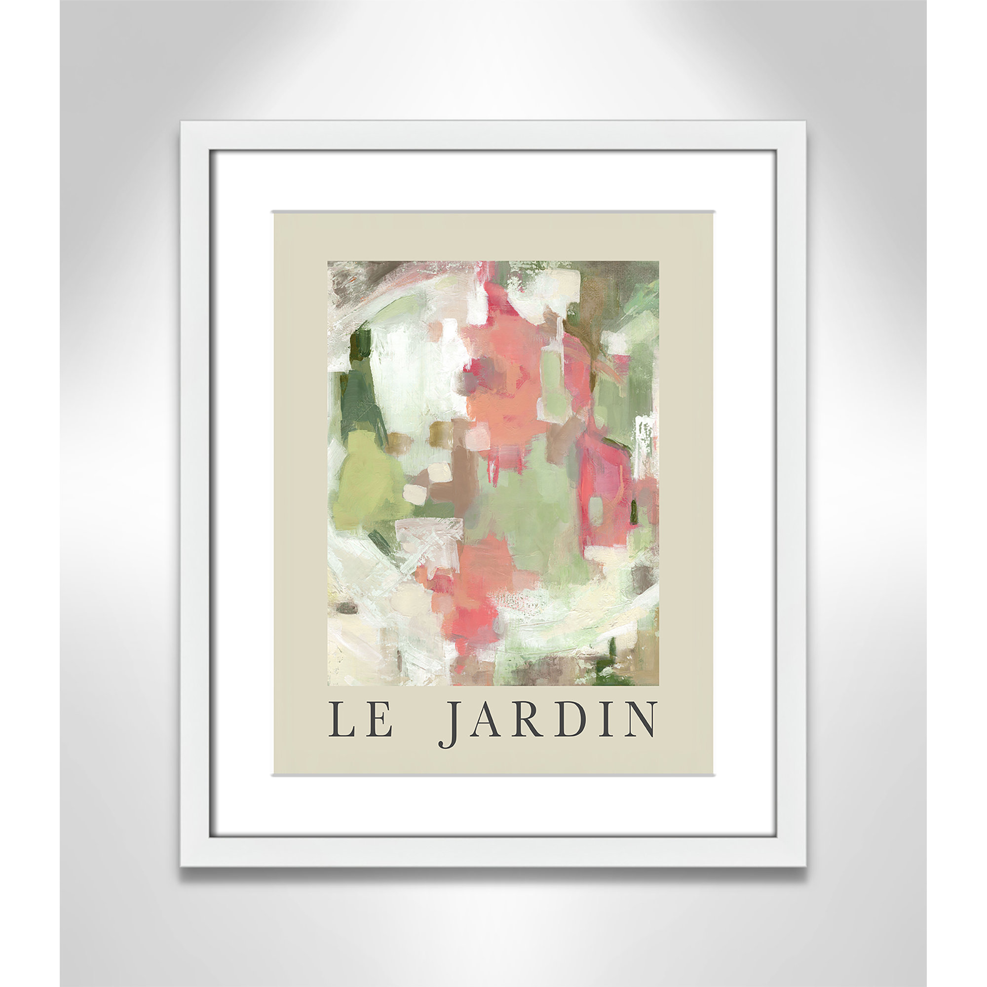 Botanical Poster Collection " Le Jardin " by Carol Robinson, White Single Picture Frame, 19" H x 16" W x 1.25" D, Yes