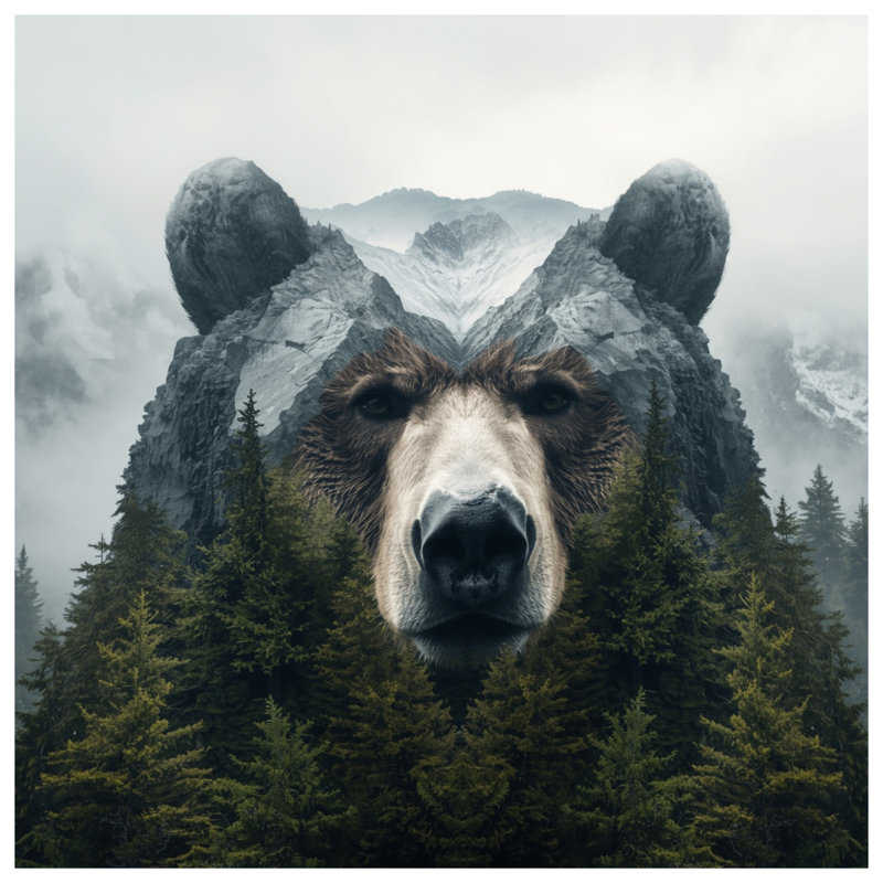 Rideaux et voilages d'ours Bear Mountain Illusion - 1 panneau, 50 po x 80 po - 1 panneau, Sheer