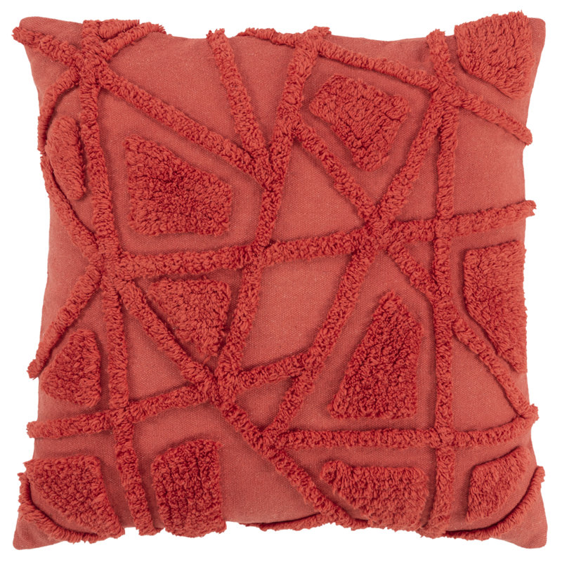  Square Throw Cushion, Coral