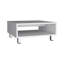 Table basse Chiniak, 1 tablette, 4 pieds, blanc, salon-1453160972