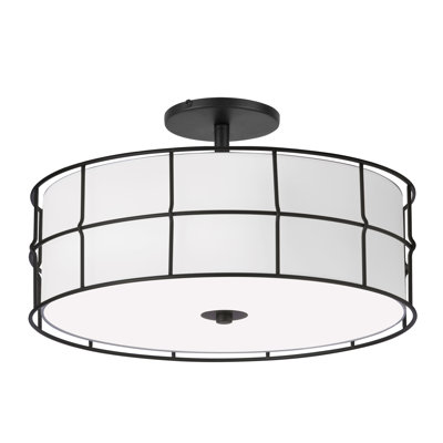 Onat Fabric Semi Flush Mount