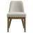 Lou 5-Piece 71-Inch Dining Set with 4 Chenille Chairs, Brown Oak and Light Tan-107231599