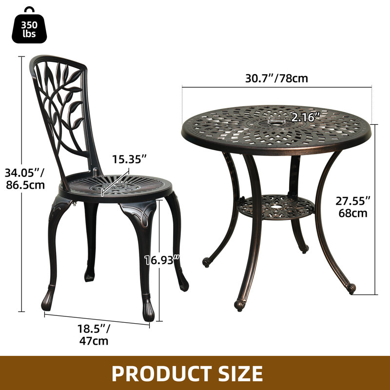 2 - Person Patio Dining Set With Round Table