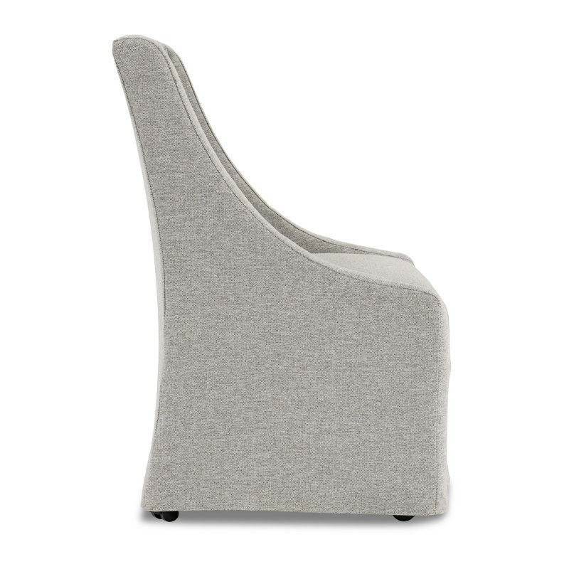 Seneca Upholstered Dining Chair, Grey Basketweave