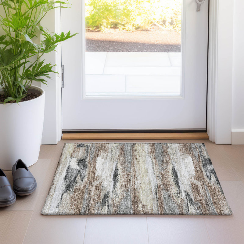 Tapis rectangulaire Aleighna avec envers antidérapant, Rectangle 1 pi 8 po x 2 pi 6 po