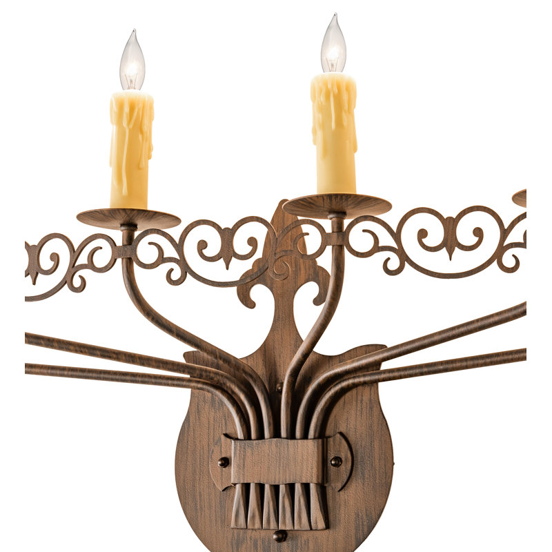 Almonte Steel Candle Wall Light
