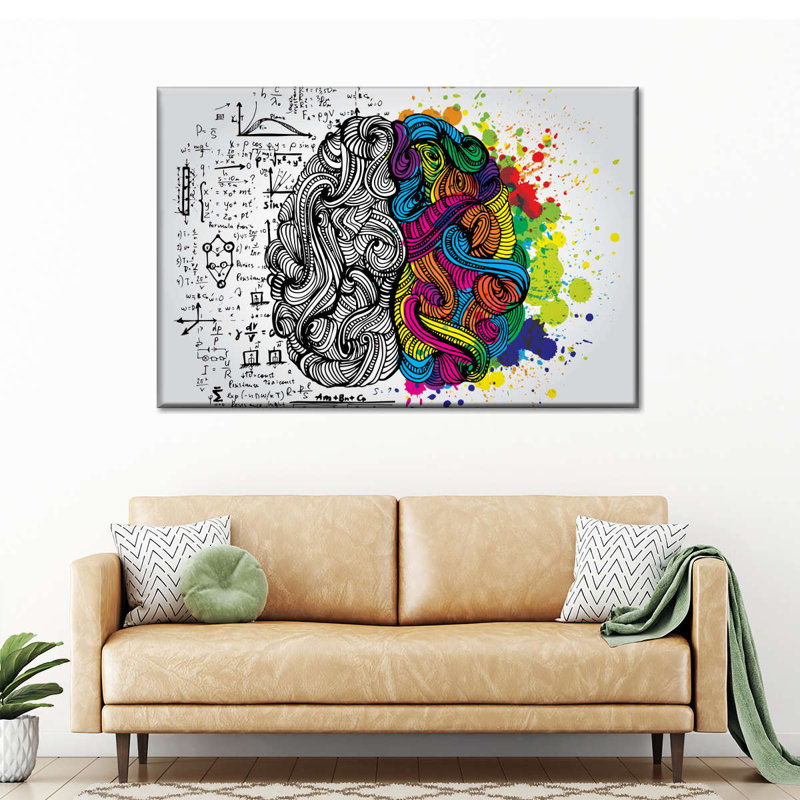 " Technical And Colorful Brain ", 32" H x 48" W x 1.25" D