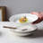Round White Ceramic Dinner Plates Set