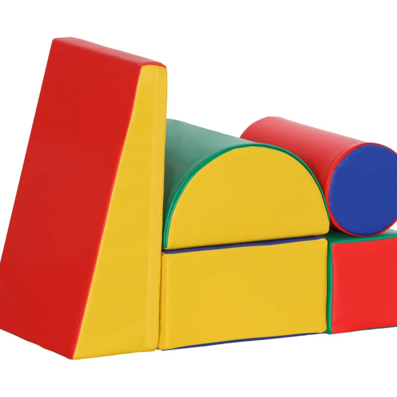 5 activités de rampe d'escalade en mousse pour une salle de classe idéale, mousse haute densité, coordination œil-main, glissade 12 blocs empilables de 36 mois, bâtiment éducatif, similicuir, sans assemblage,
