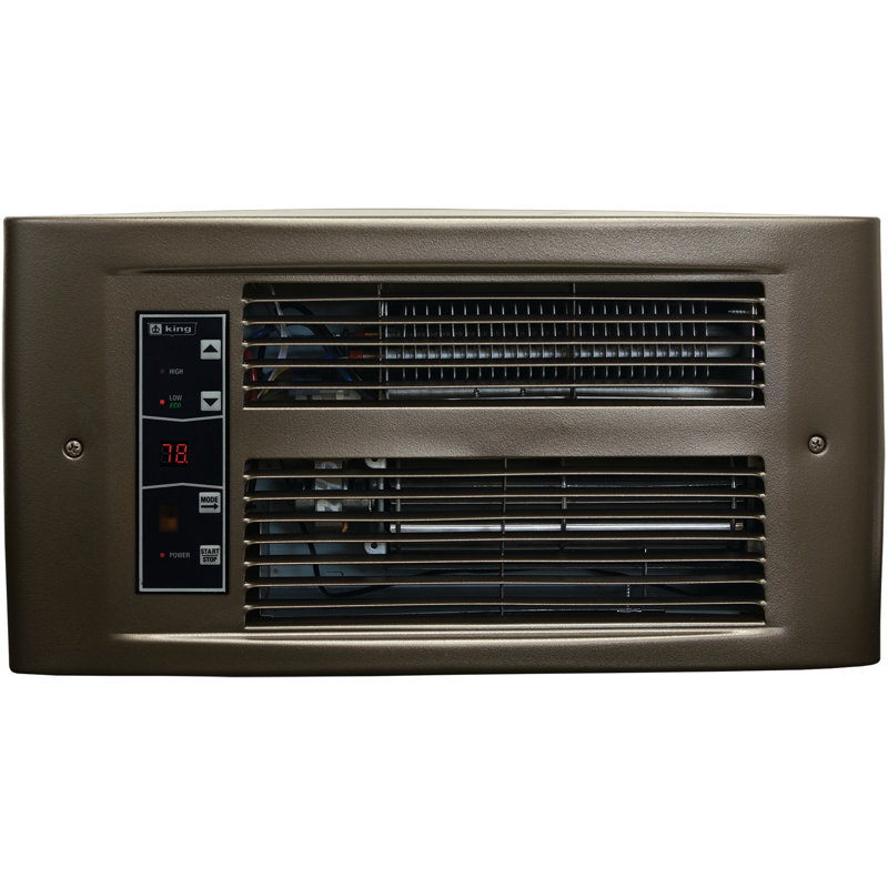 Chaufferette électrique murale à ventilateur, 1500 W / 120 V / 12,5 A, Bronze huilé