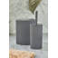 Ensemble de salle de bain élégant (2 pièces), couleur anthracite, 8,7 x 7,5 x 6,3 pouces et 4,0 x 12,6 pouces | 100% plastique durable, va au lave-vaisselle | Parfait pour les salles de bain modernes, peu encombrant et fonctionnel-37328744
