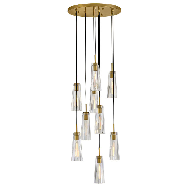 Cosette 9 - Light Pendant, Heritage Brass