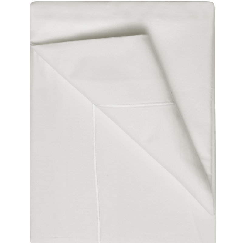 Sateen Flat Sheet, White, Kingsize (5')