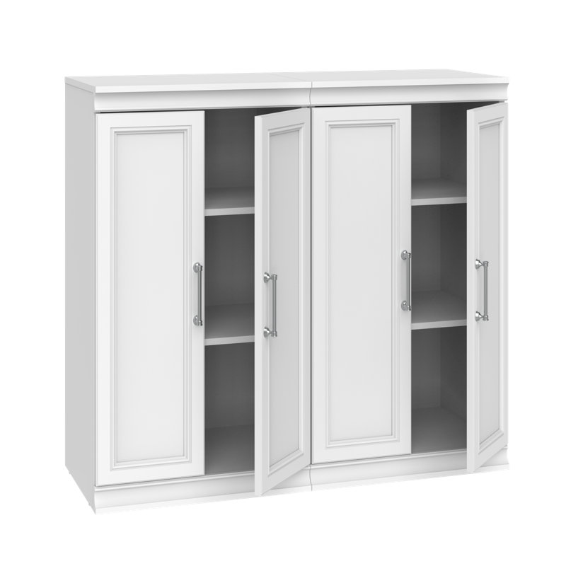 Modular Storage 21.38" W Closet System with Doors, White