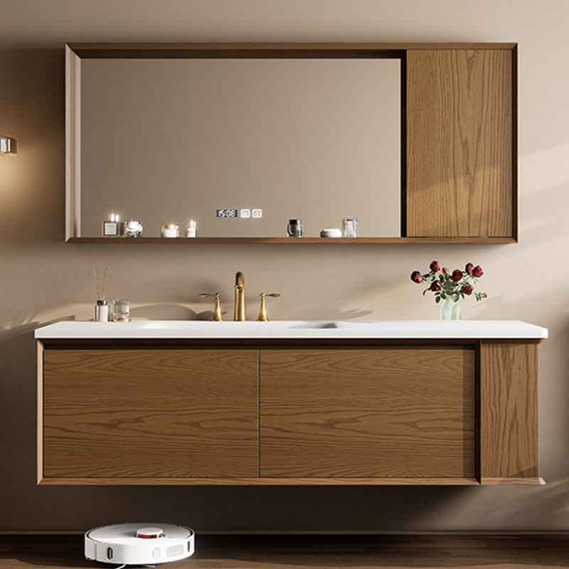 Modern stylish simple bathroom cabinet, Brown