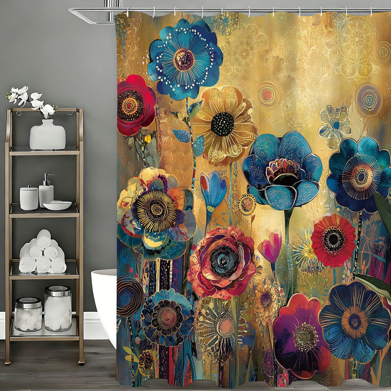 Shower Curtains with Hooks Included