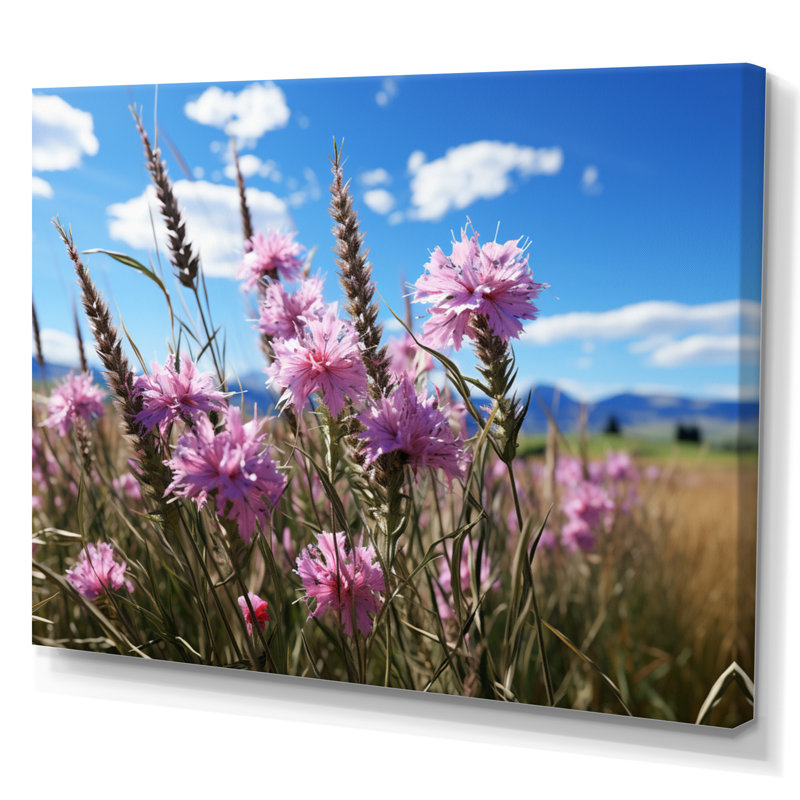 " Cornflowers Field IV ", 12" H x 20" W x 1" D, Wrapped Canvas