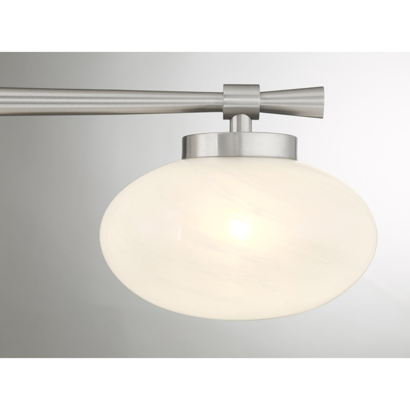 Éclairage pour salle de bain 3 lumières Savoy House Barrow en nickel satiné, 3 lumières, H 8 po x l 25 po x P 6,63 po