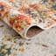Tapis orange / beige / rouge en polypropylène tissé à la machine-1117349855