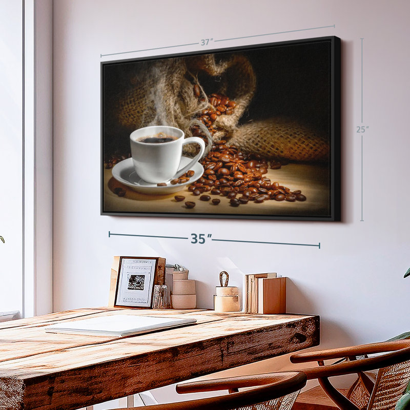 «Freshly Brewed Coffee», H 37 po x l 25 po