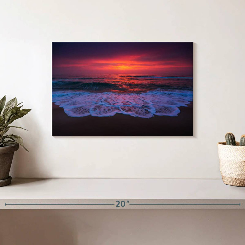 Gillard Beach Sunrise Waves, H 8 po x l 12 po