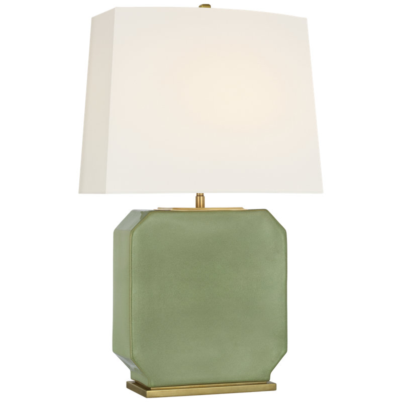 Thomas O'Brien Table Lamp, 25.75" H x 15.5" W x 9" D, Silk Green