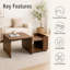 Table basse extensible avec rangement pour salon-445348548