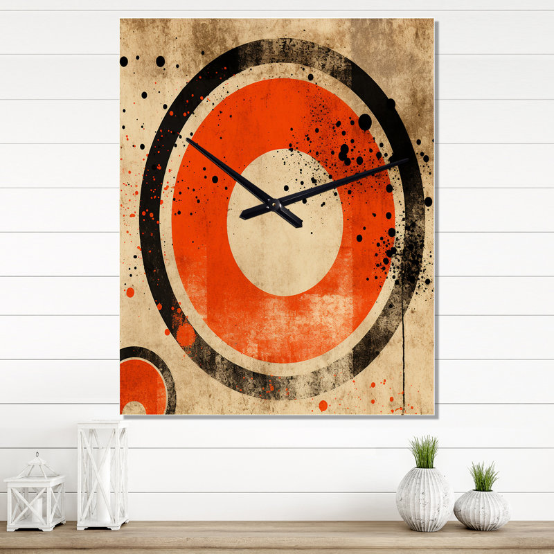 Horloge murale Inner Knowing Retro Art III - Modern Midcentury, H 32 po x l 16 po x P 1 po