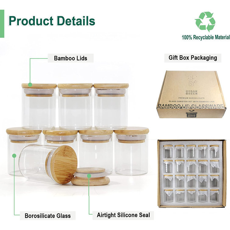 https://assets.wfcdn.com/im/24161917/resize-h755-w755%5Ecompr-r85/2317/231755694/Glass+Canisters+Jar+With+Airtight+Bamboo+Lids+Urban+Green+Spices+Bottles+And+Dry+Food+Small+Food+Storage+Containers+For+Herbs+%2820+Sets+Of+4Oz%29.jpg