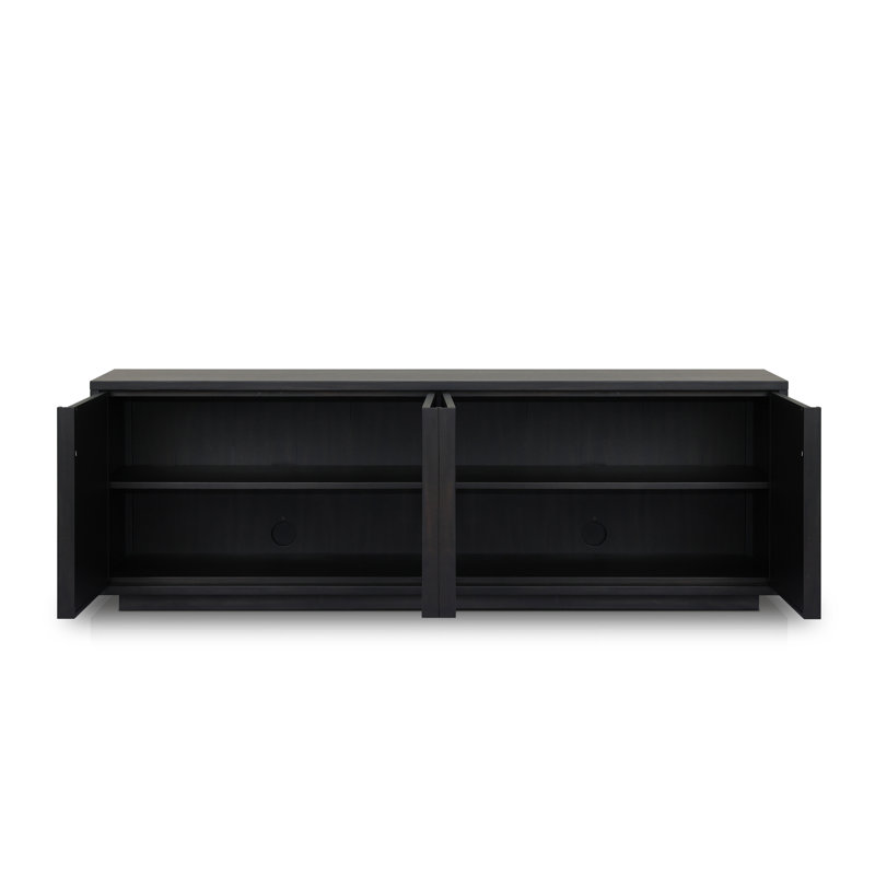 Nyland Media Console, Jet Black Mahogany Veneer