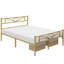88.5cm Height Metal Bed Frame with Cloud-inspired Design Headboard-1728488633-1711806092
