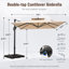 Parasol en porte-à-faux 120 po avec manivelle Stefannie, base incluse-1304942045